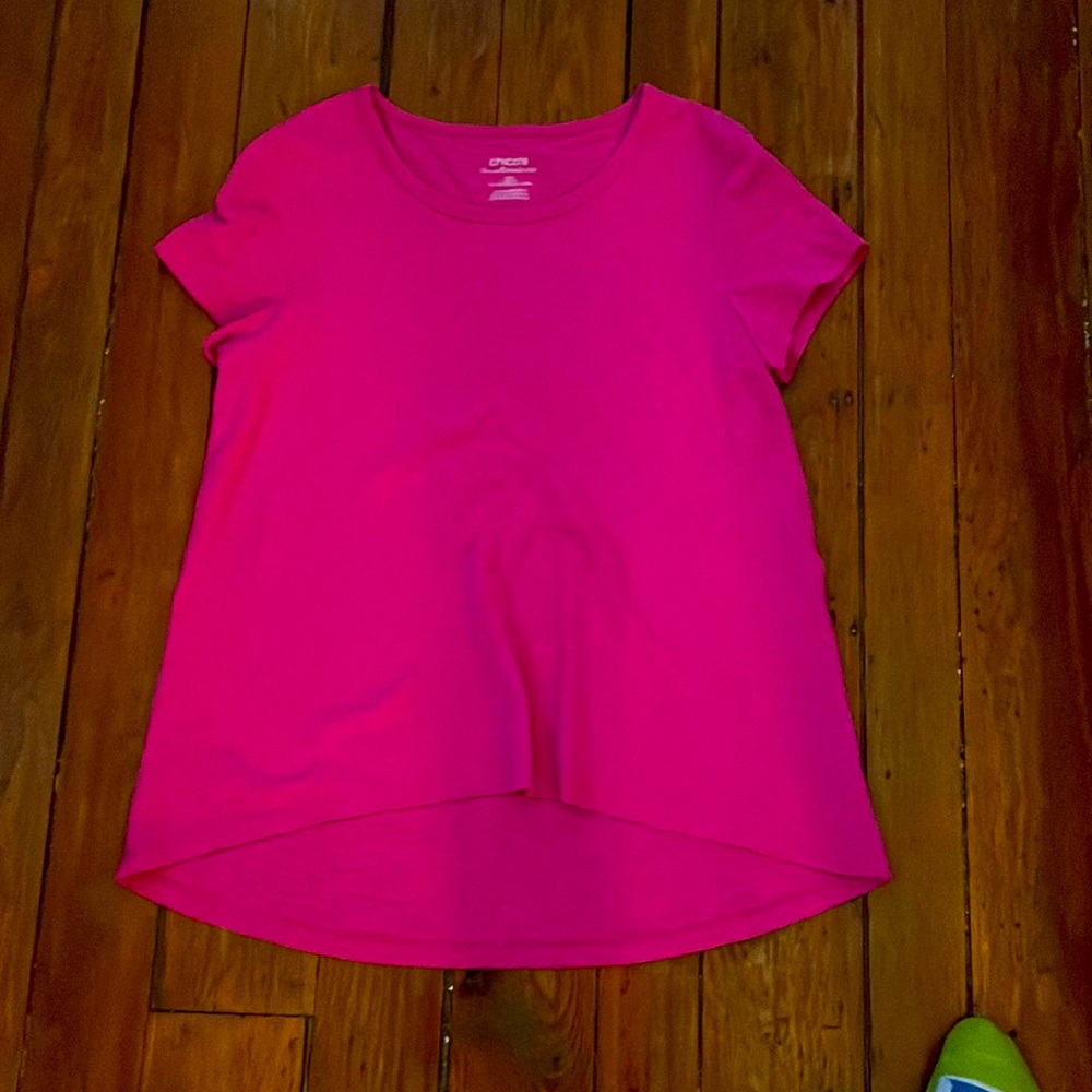 Chico’s crew neck pink cotton tee shirt size 1